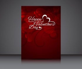 Heart shaped abstract brochure cover vector