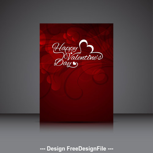 Heart shaped abstract brochure cover vector