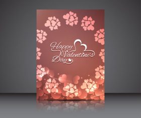 Heart shaped petal booklet cover vector