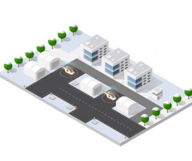 Helipad cartoon vector