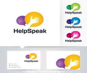Help speak logo vector