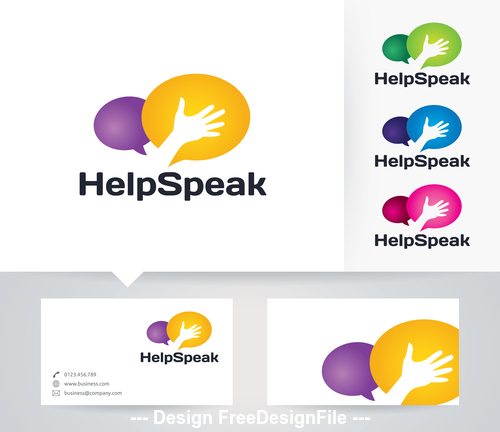 Help speak logo vector