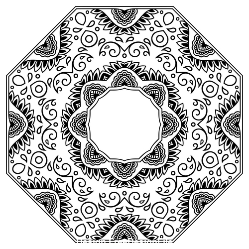 Hexagon Pattern Mandala Tattoo Vector Free Download