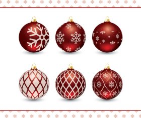Holiday decoration balls vector