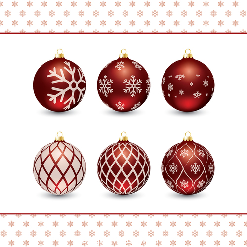 Holiday decoration balls vector