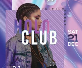 Holo Club Party Poster and Flyer Psd Template