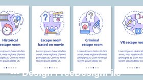 Horror escape room collection cartoon illustration vector