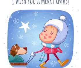 I wish you a merry xmas illustration vector