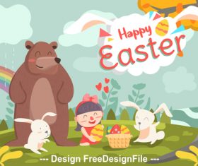 Illustration happy easter vector