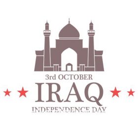 Independence day Iraq vector