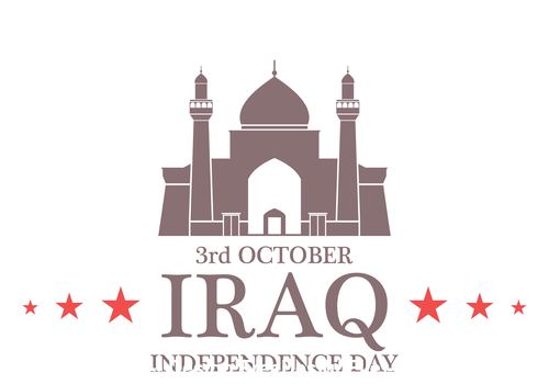 Independence day Iraq vector
