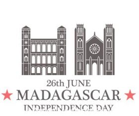 Independence day Madagascar vector