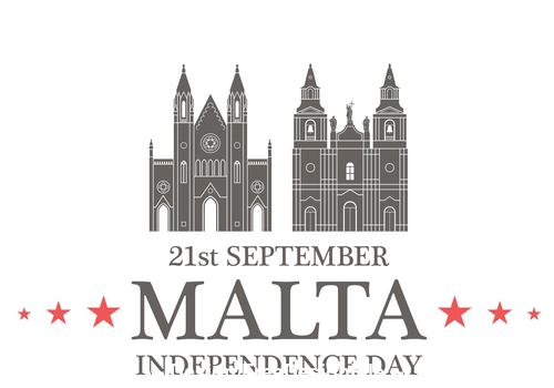 Independence day Malta vector