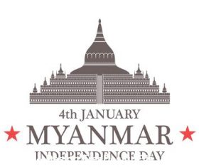 Independence day Myanmar vector
