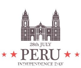 Independence day Peru vector