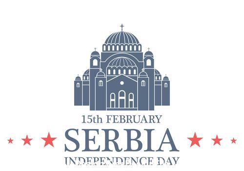 Independence day Serbia vector
