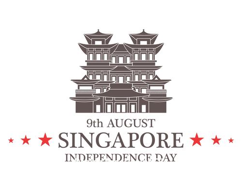 Independence day Singapore vector