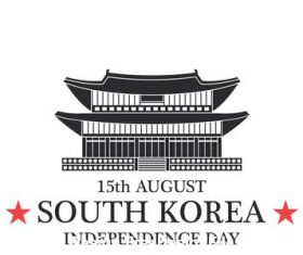 Independence day South Korea vector