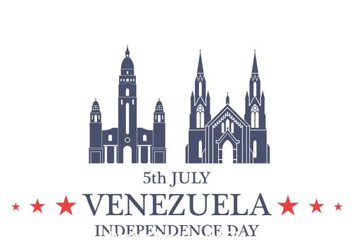Independence day Venezuela vector