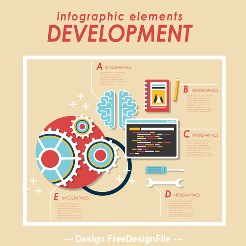 Infographic elements development Illustratio vector