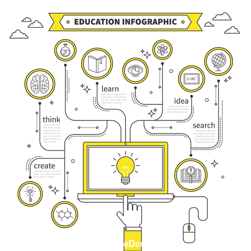 Information element illustration education vector