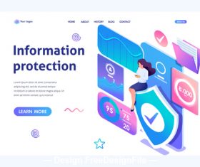 Information protection concept illustration vector