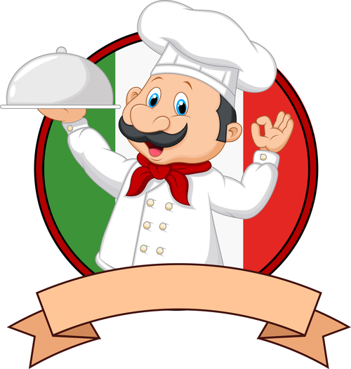 Italian chef vector