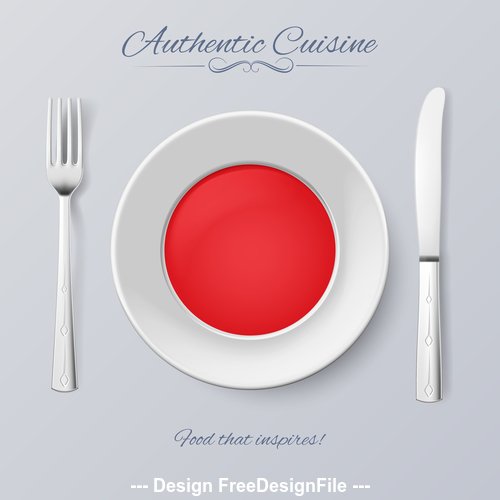 Japan authentic cuisine and flag circ icon vector