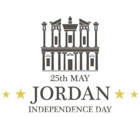 Jordan Independence day vector