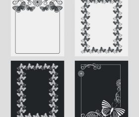 Lace vertical frames vector