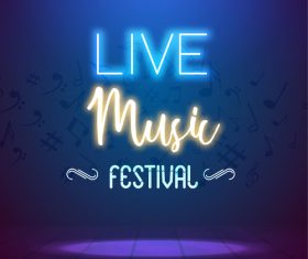 Live music poster vector