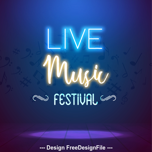 Live music poster vector