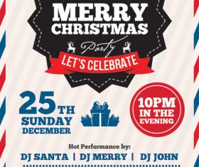Merry Christmas Party PSD Flyer Template