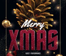 Merry Xmas Music Night Psd Flyer Template