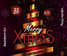 Merry Xmas Party Poster and Flyer Psd Template