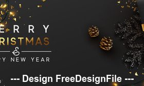 Merry christmas banner vector