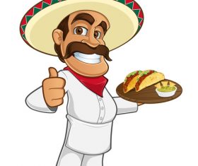 Mexican cook vector