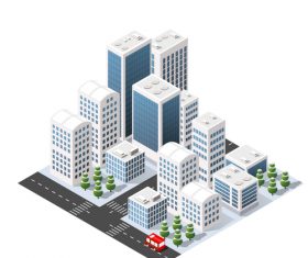 City buildings paper cut creative vector 01 free download