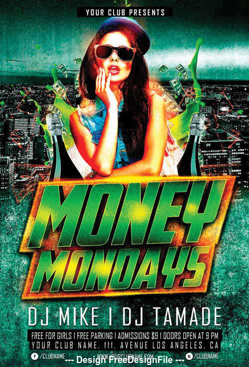 Money Mondays Party Flyer PSD Template