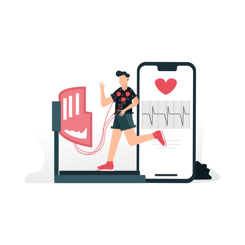 Monitor heart rate illustration vector