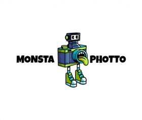 Monsta photo sport logo vector
