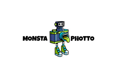 Monsta photo sport logo vector