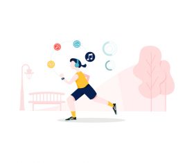 Motion monitoring illustration vector