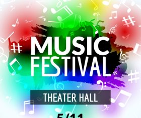 Music festival flyer vector