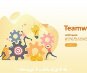 Need teamwork cartoon illustration vector