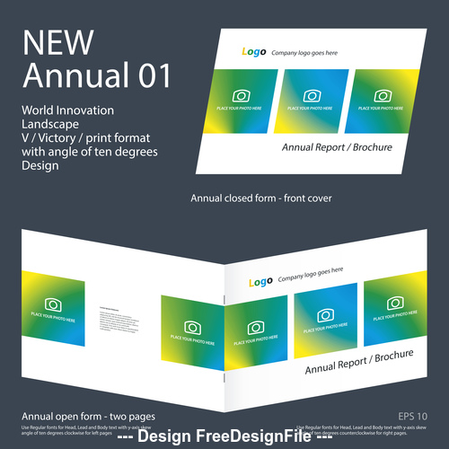 New Annual 01 Brochure Innovation design layout vector