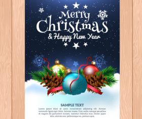 New year christmas card vector