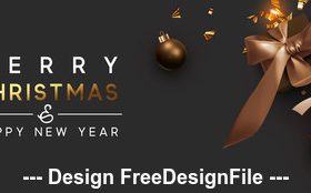 New year merry christmas vector