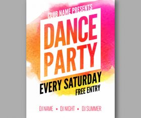 Night dance party poster vector