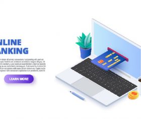 Online banking concept illustration vector